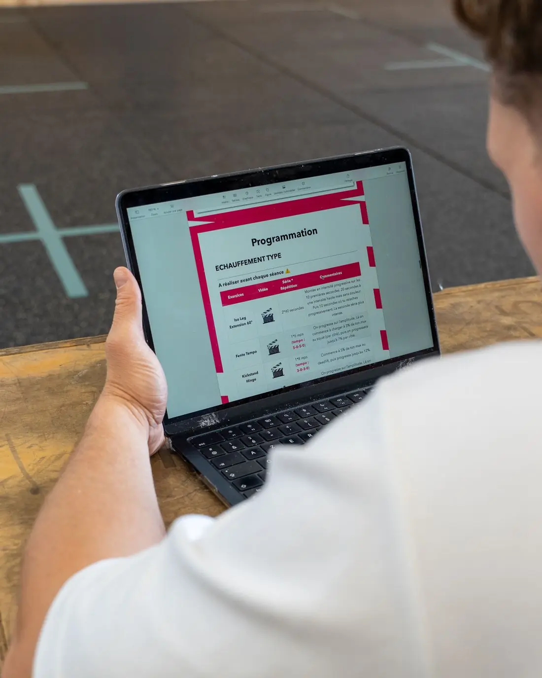 Programmation Re.Load détaillée à l'écran